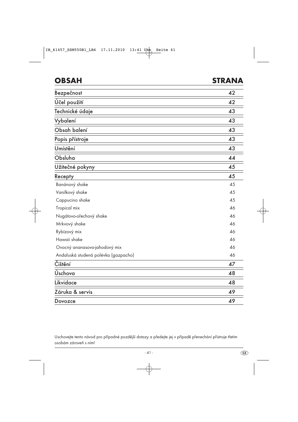 Silvercrest SSM 550 B1 User Manual | Page 43 / 72