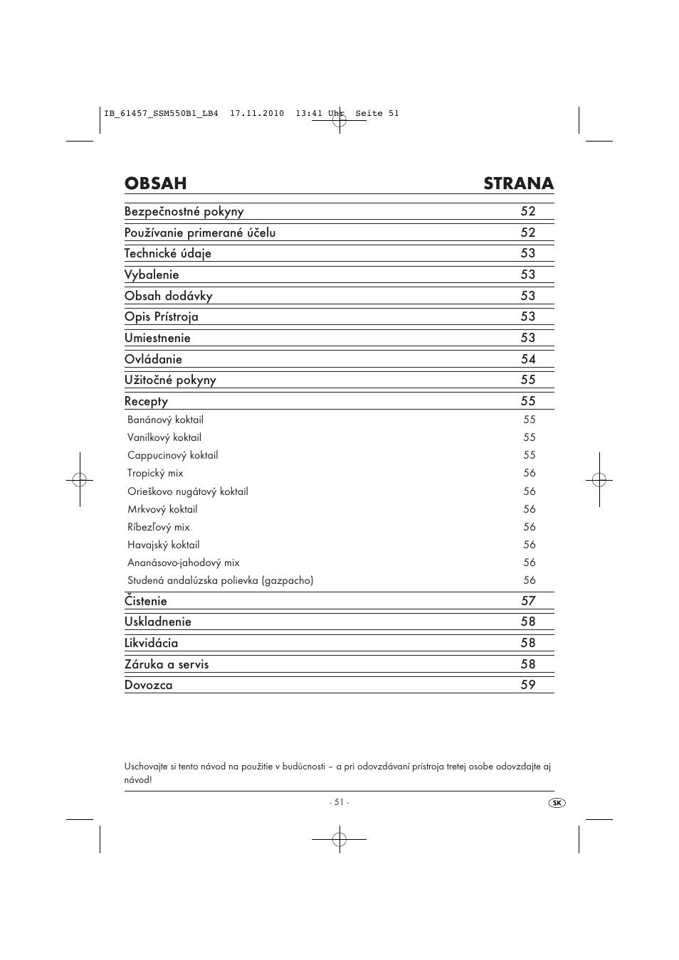 Silvercrest SSM 550 B1 User Manual | Page 53 / 72