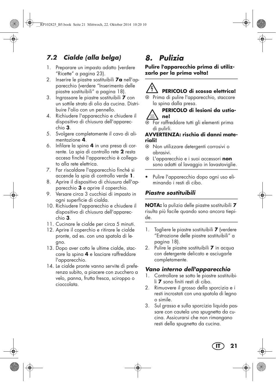 Pulizia | Silvercrest SWEW 750 B2 User Manual | Page 23 / 66
