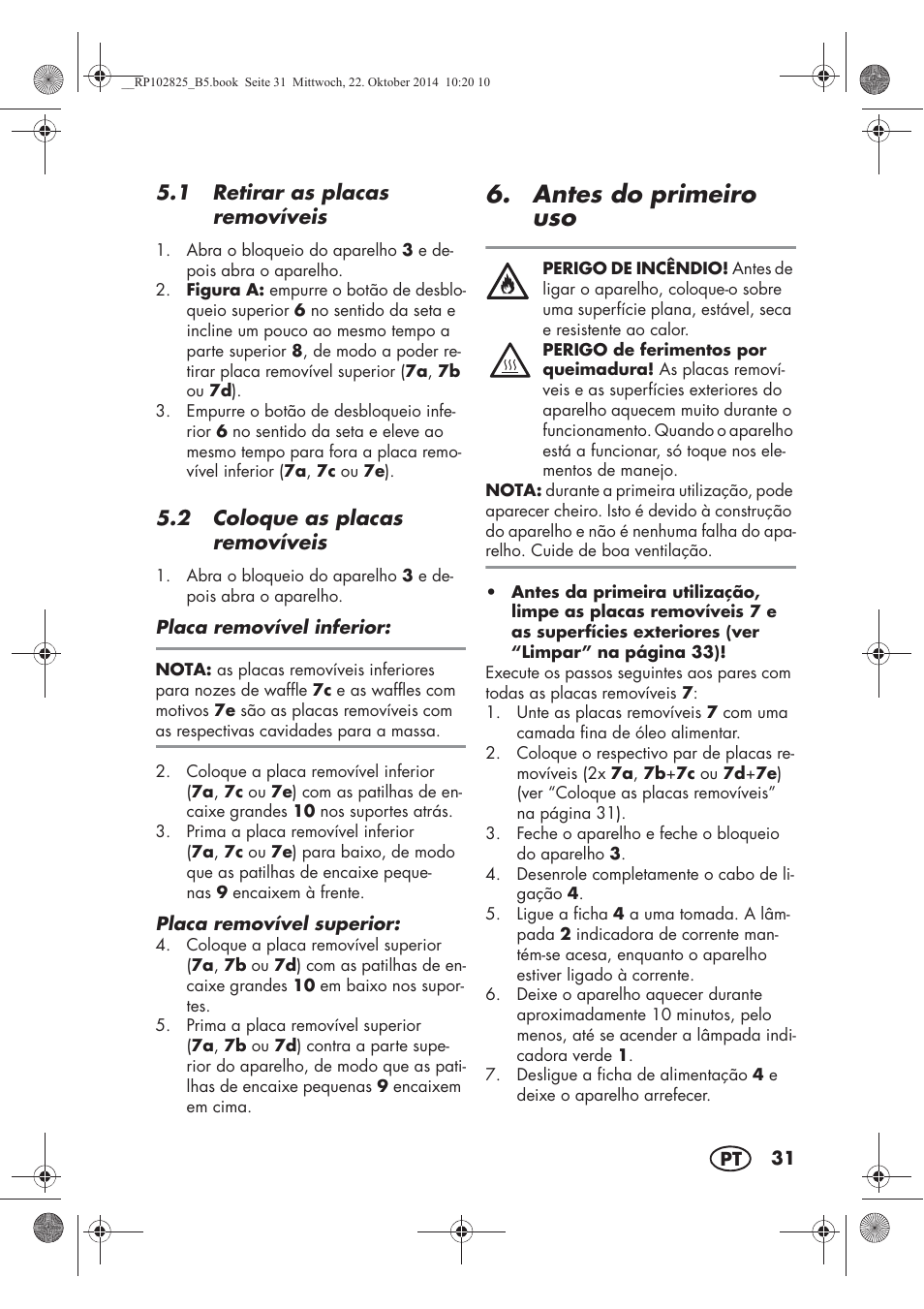 Antes do primeiro uso | Silvercrest SWEW 750 B2 User Manual | Page 33 / 66