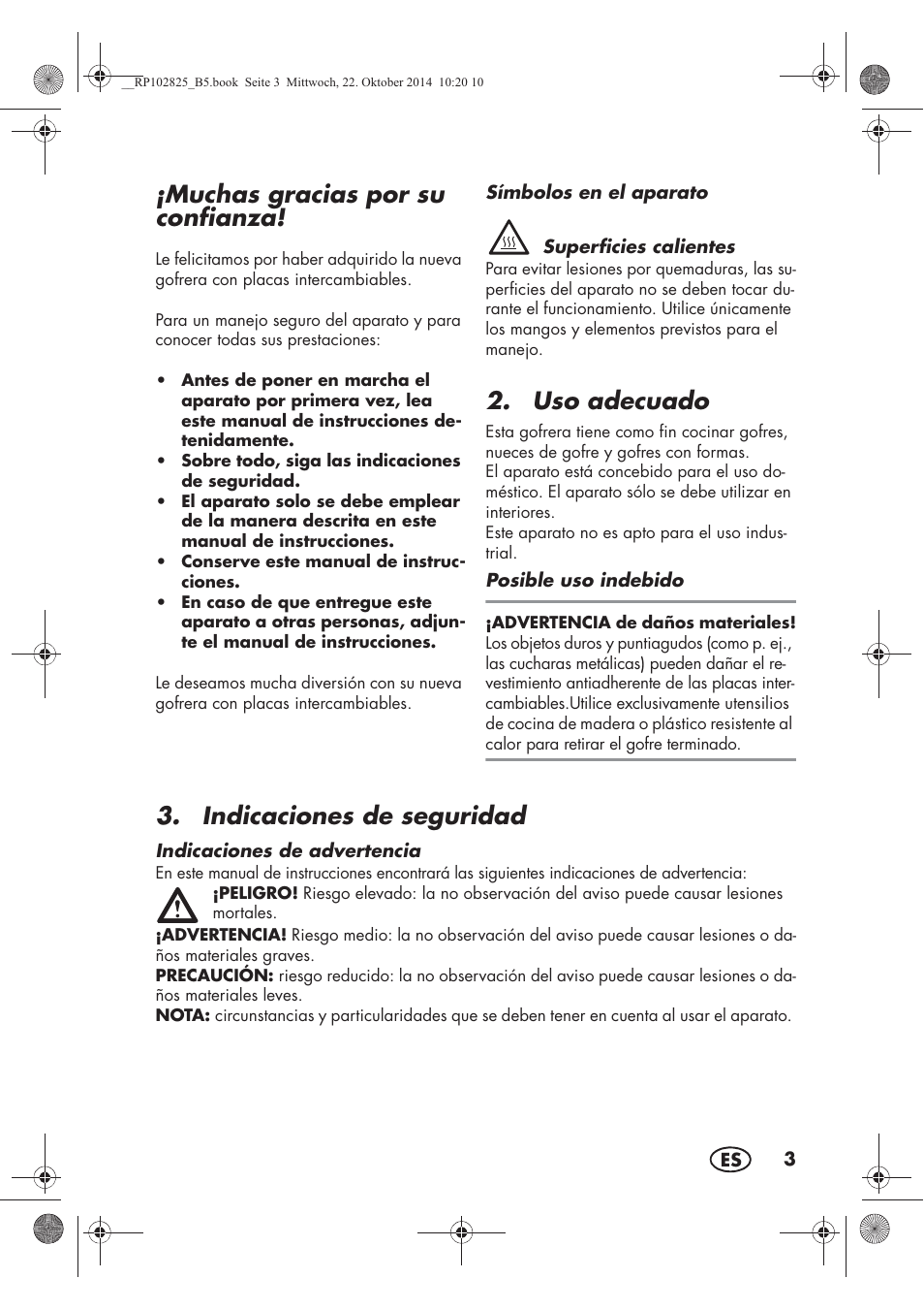 Muchas gracias por su confianza, Uso adecuado, Indicaciones de seguridad | Silvercrest SWEW 750 B2 User Manual | Page 5 / 66
