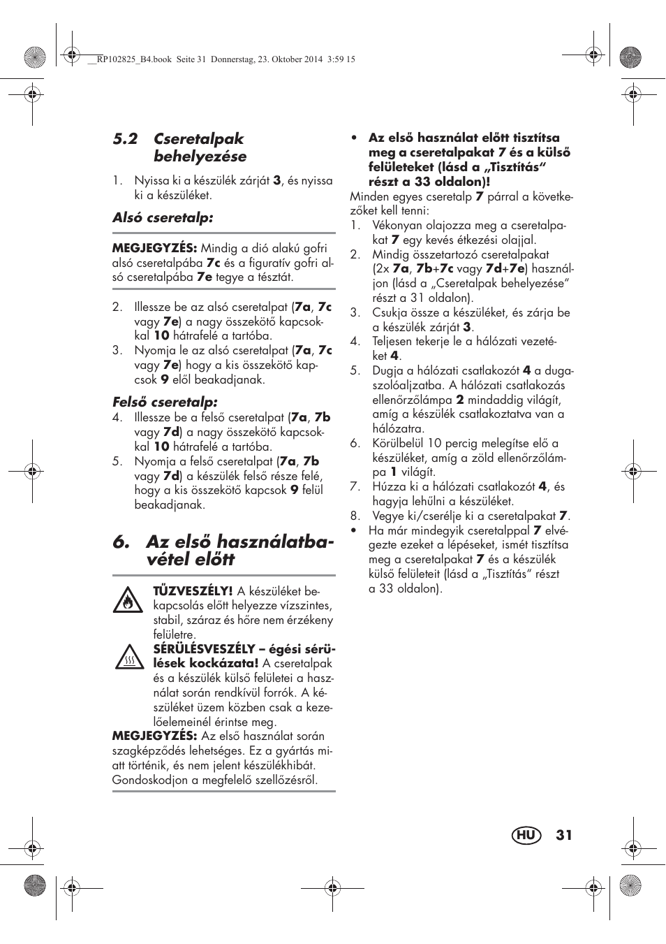 Az els használatba- vétel eltt | Silvercrest SWEW 750 B2 User Manual | Page 33 / 90