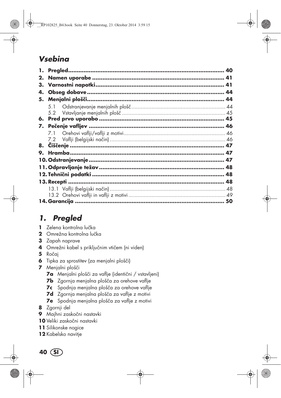 Vsebina, Pregled | Silvercrest SWEW 750 B2 User Manual | Page 42 / 90