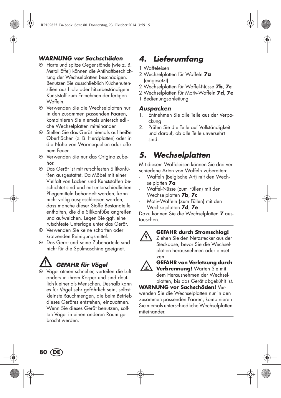 Lieferumfang, Wechselplatten | Silvercrest SWEW 750 B2 User Manual | Page 82 / 90