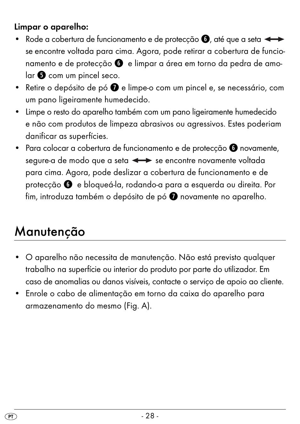 Manutenção | Silvercrest SEAS 20 A1 User Manual | Page 31 / 54