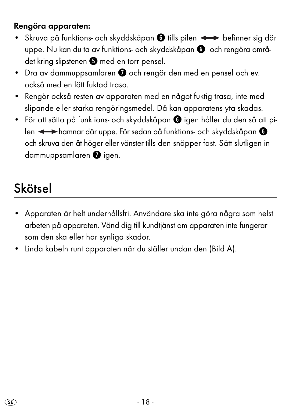 Skötsel | Silvercrest SEAS 20 A1 User Manual | Page 21 / 54