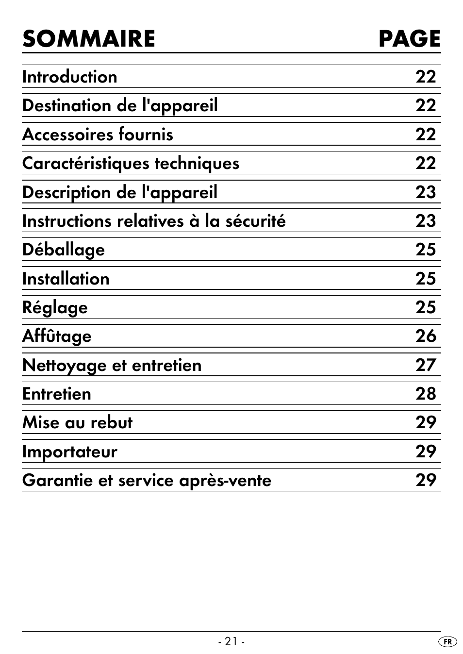 Sommaire page | Silvercrest SEAS 20 A1 User Manual | Page 24 / 54