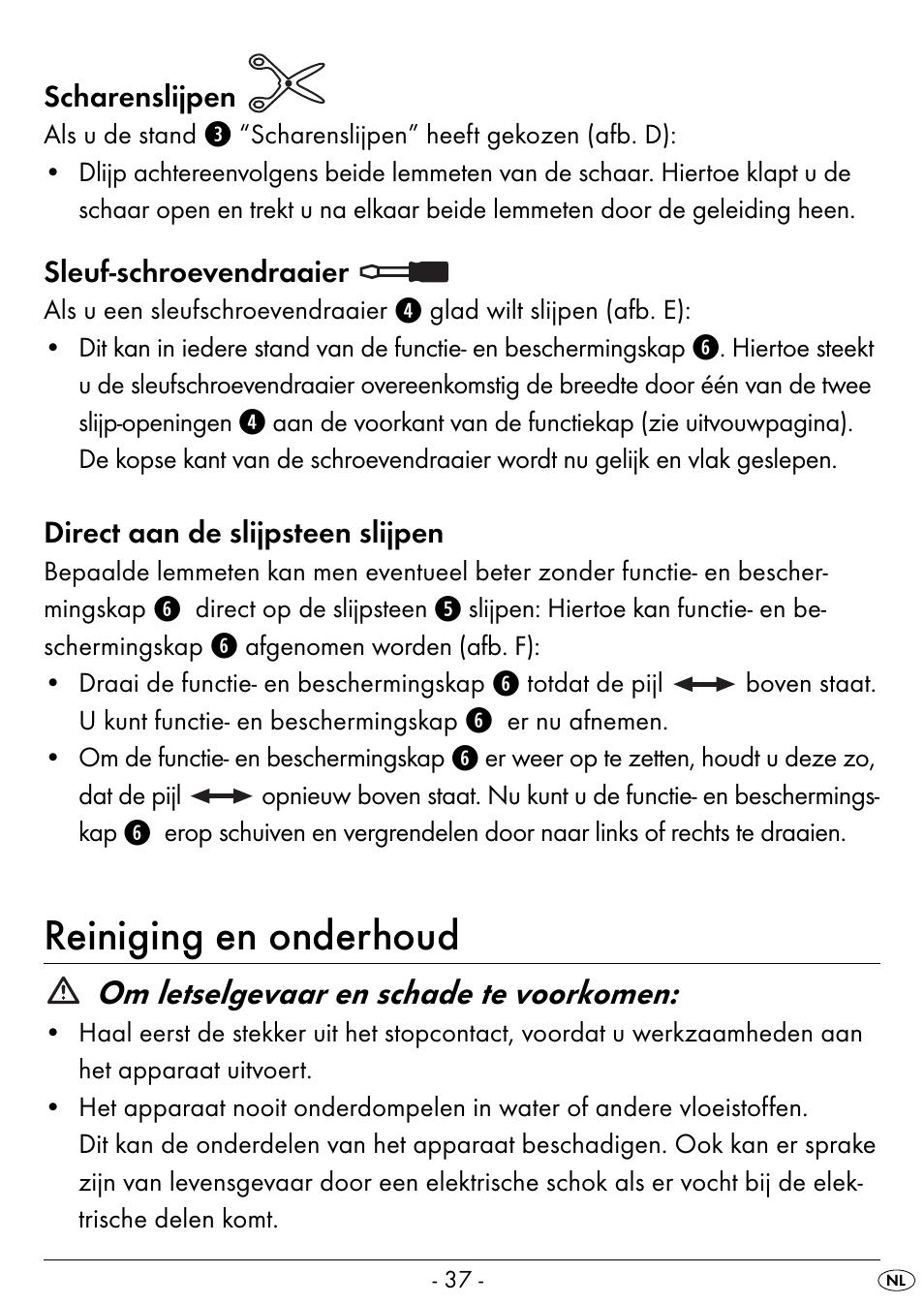 Reiniging en onderhoud, Om letselgevaar en schade te voorkomen | Silvercrest SEAS 20 A1 User Manual | Page 40 / 54