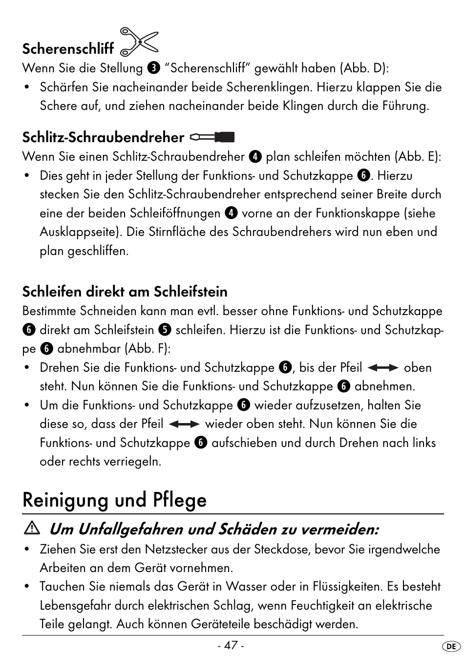 Reinigung und pflege, Um unfallgefahren und schäden zu vermeiden | Silvercrest SEAS 20 A1 User Manual | Page 50 / 54