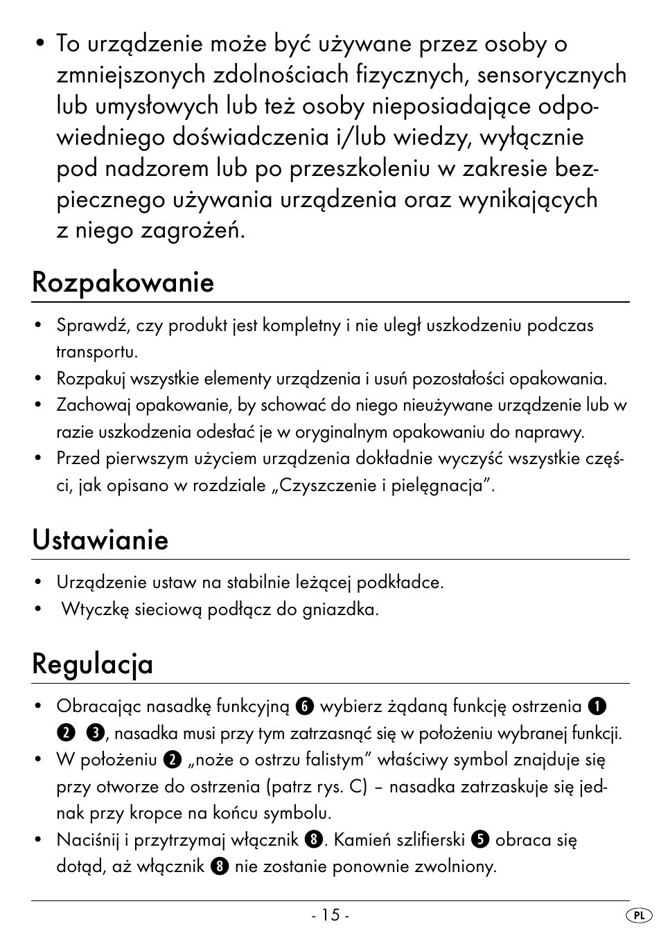 Rozpakowanie, Ustawianie, Regulacja | Silvercrest SEAS 20 A1 User Manual | Page 18 / 74