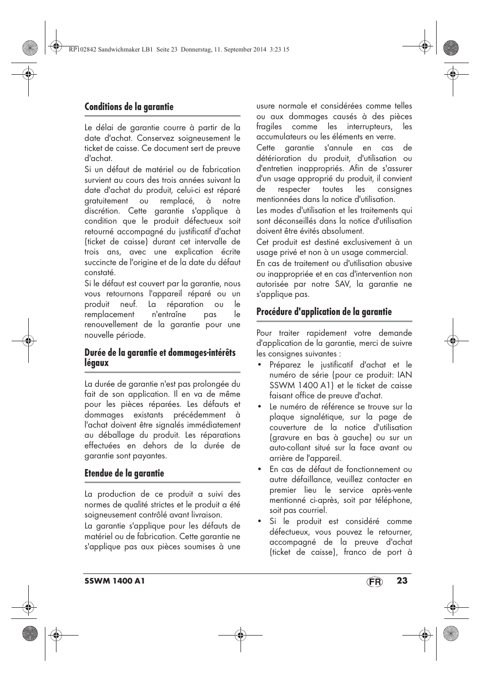 Silvercrest SSWM 1400 A1 User Manual | Page 25 / 50