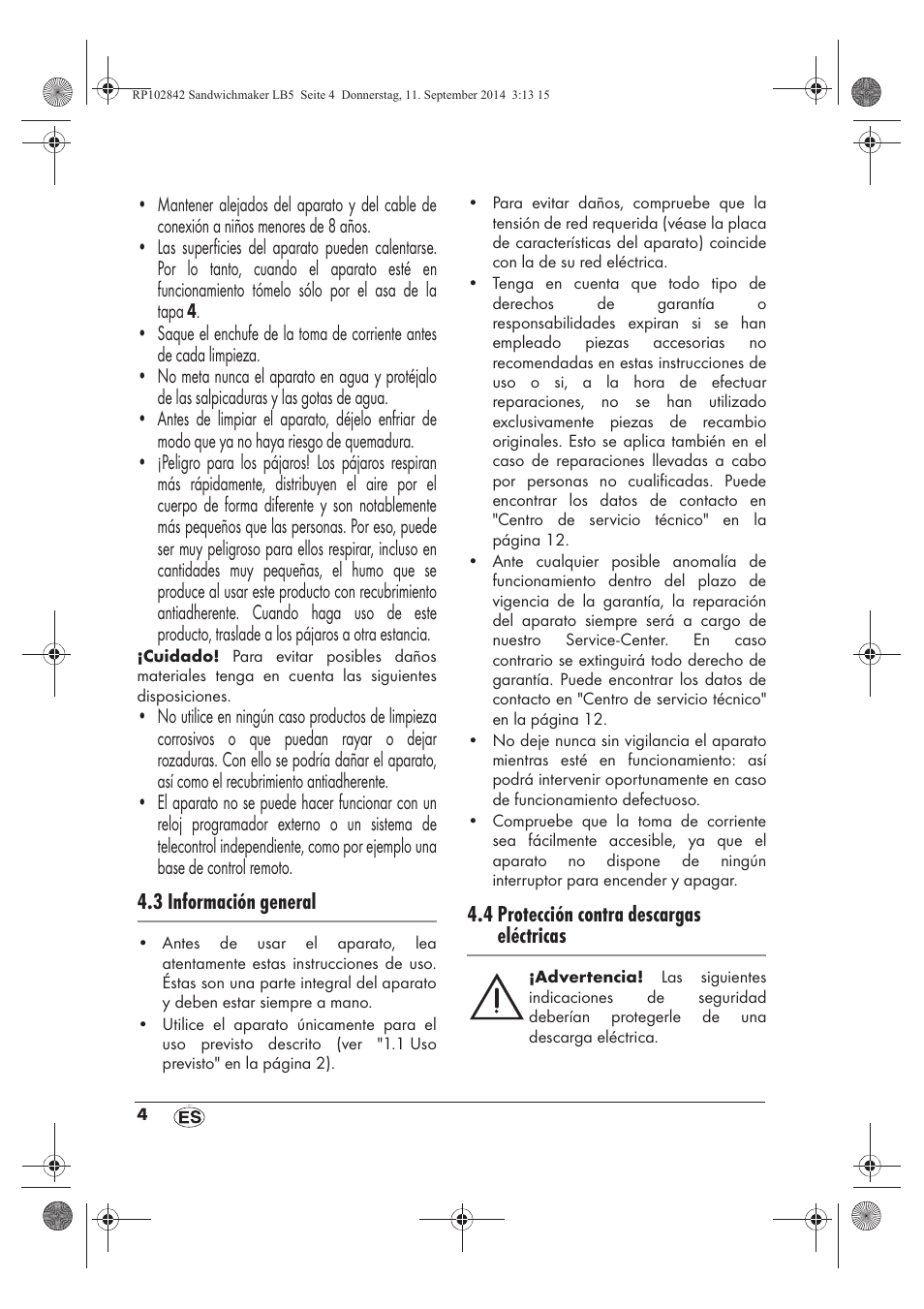 Silvercrest SSWM 1400 A1 User Manual | Page 6 / 58