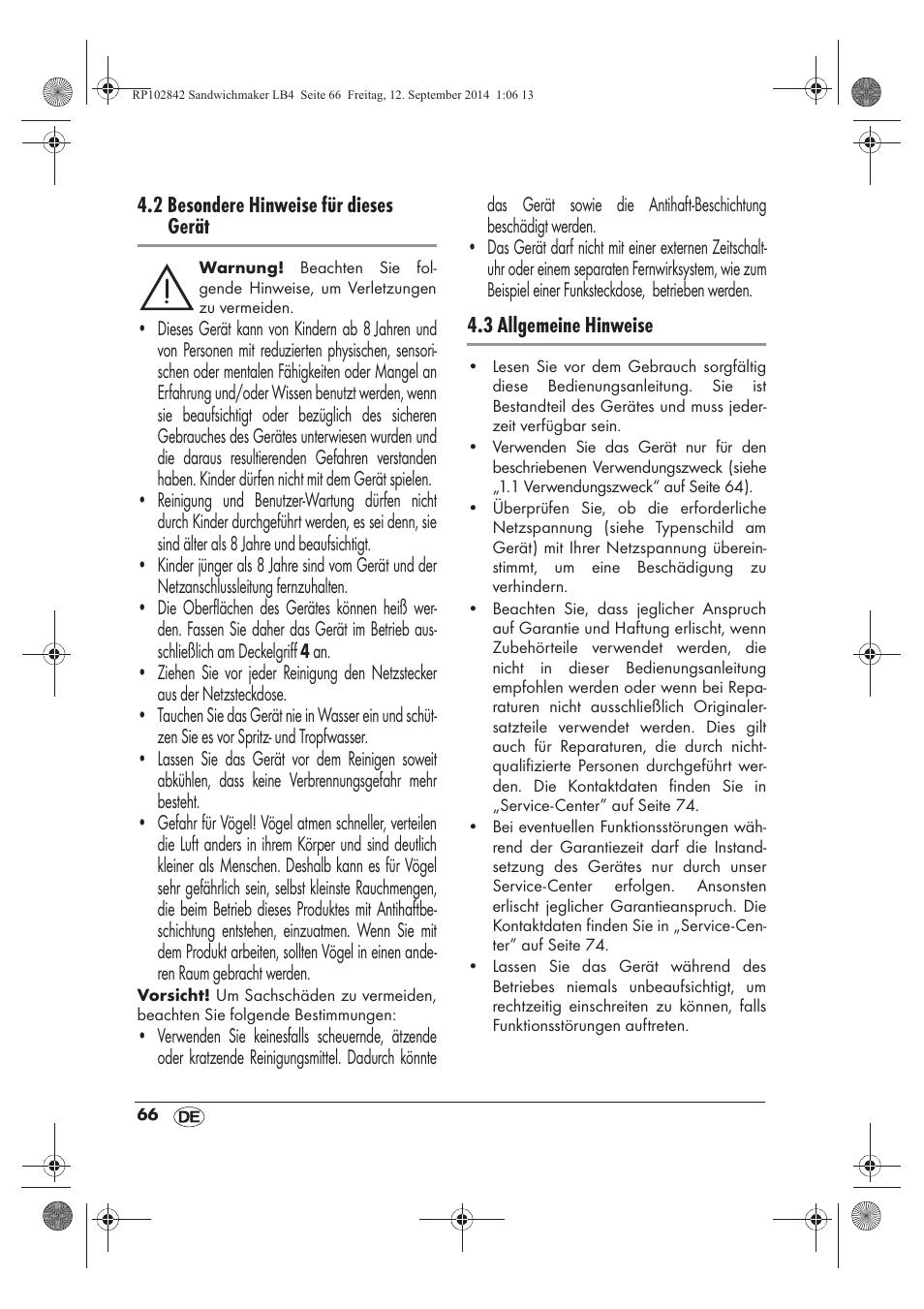 Silvercrest SSWM 1400 A1 User Manual | Page 68 / 78