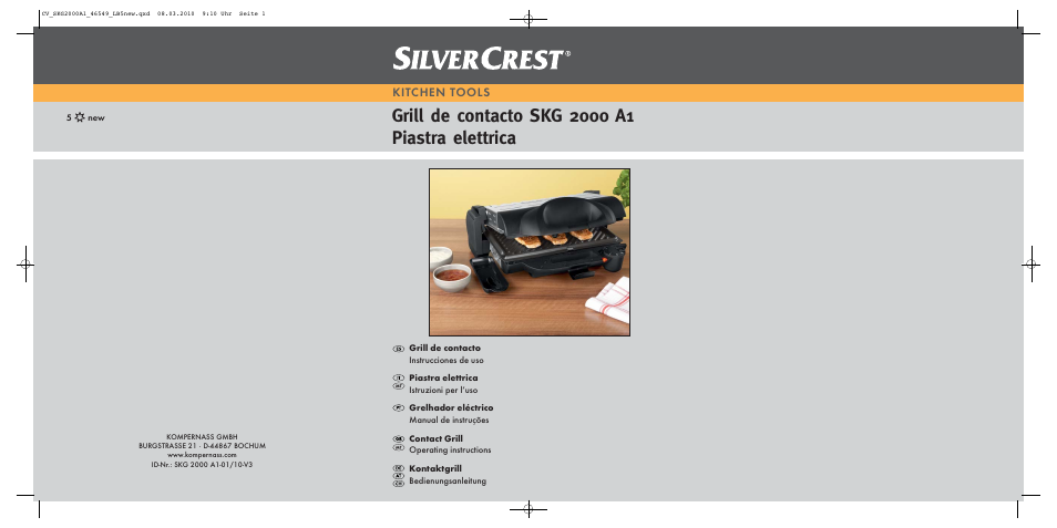 Silvercrest SKG 2000 A1 User Manual | 42 pages