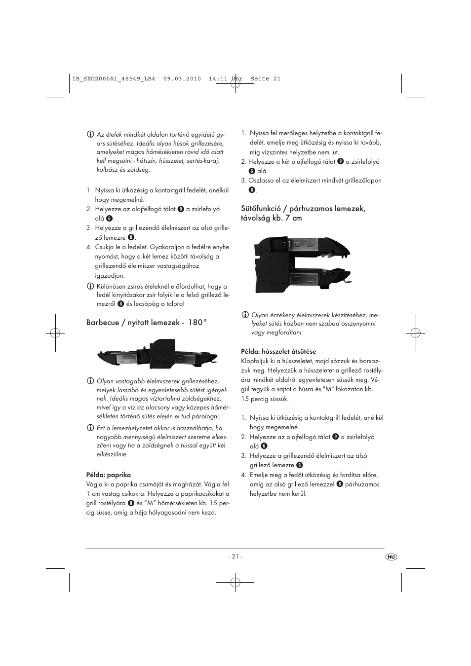 Barbecue / nyitott lemezek - 180 | Silvercrest SKG 2000 A1 User Manual | Page 23 / 66