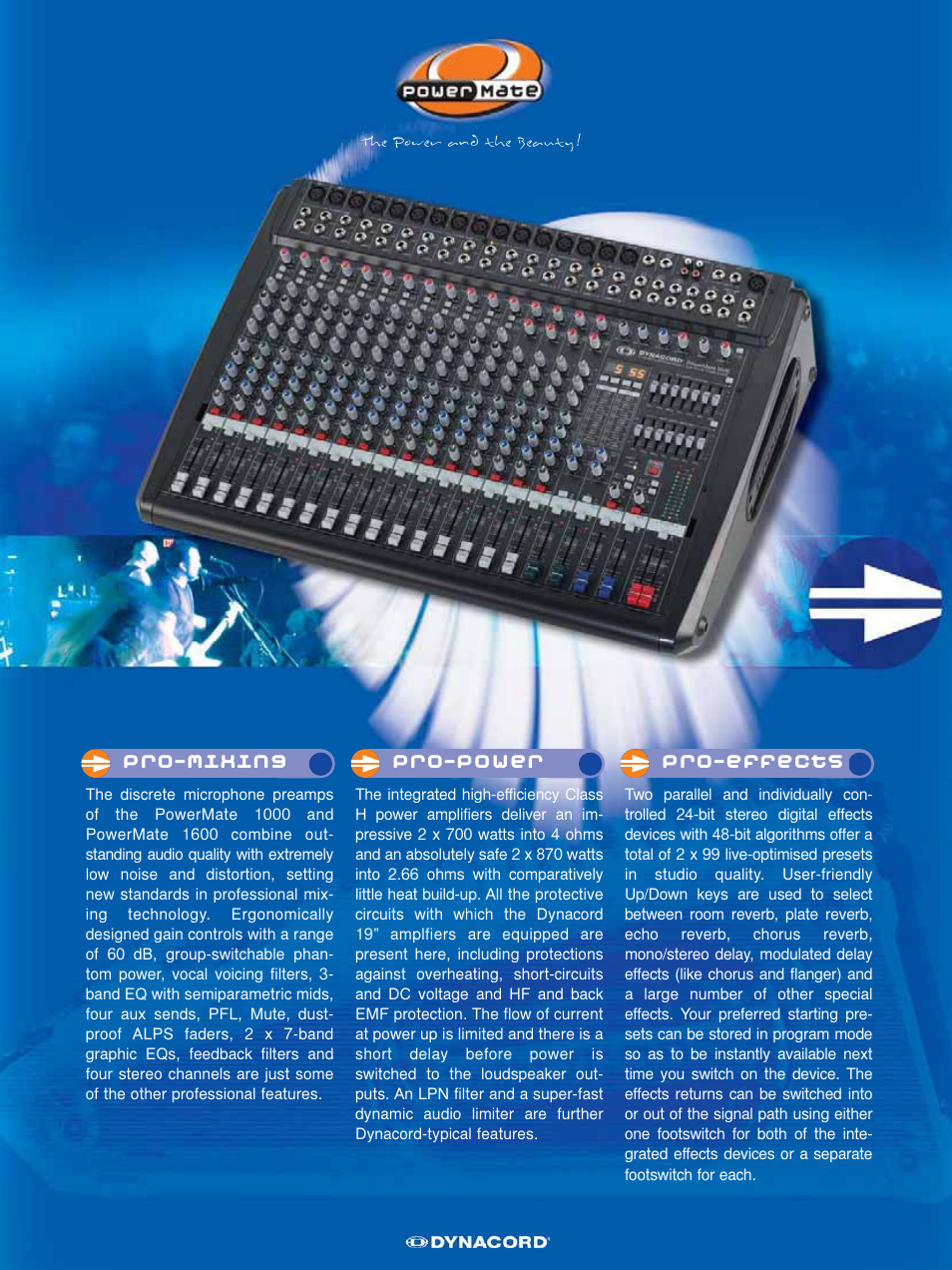 Dynacord PowerMate Powered Mixer User Manual | Page 3 / 8