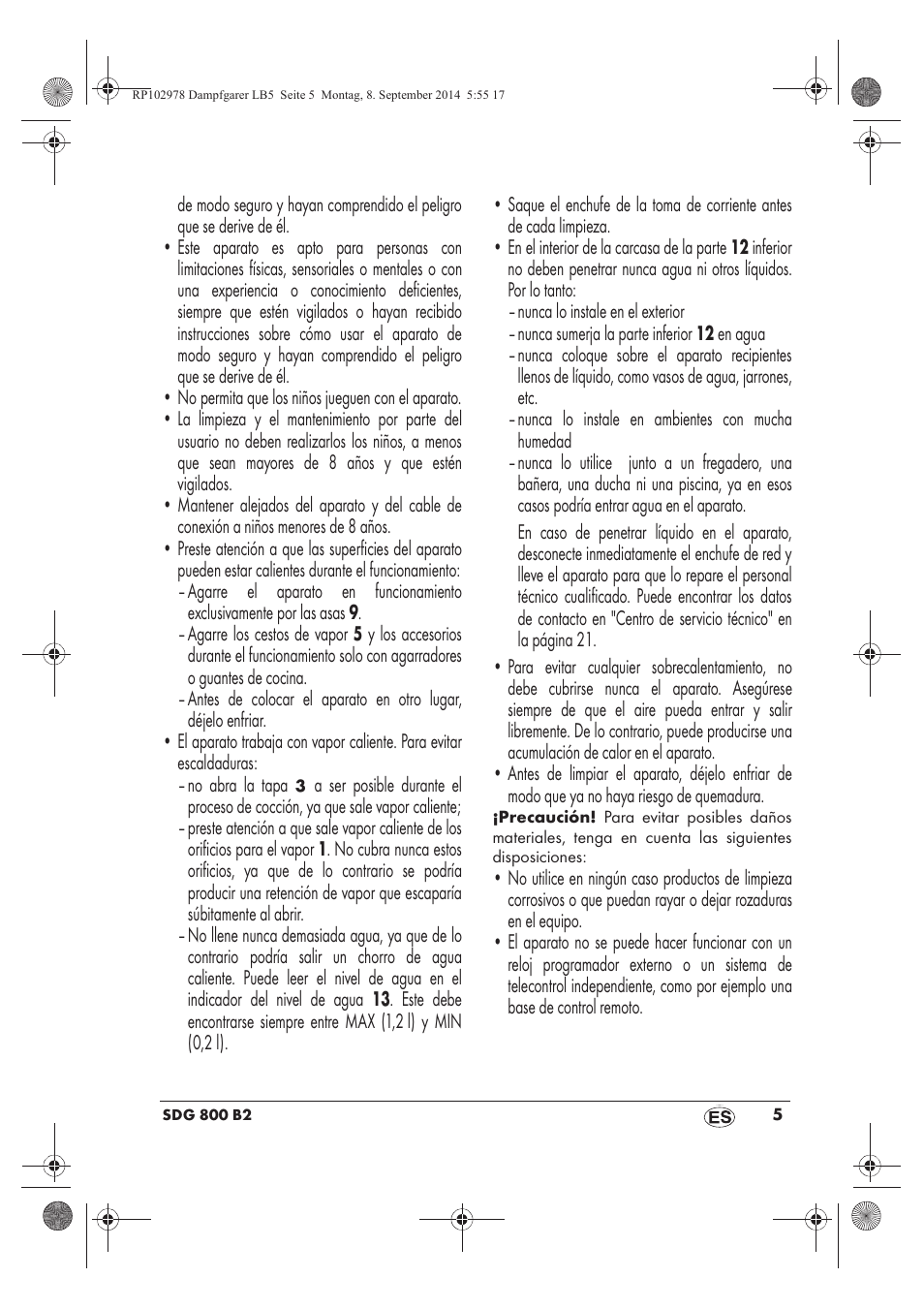 Silvercrest SDG 800 B2 User Manual | Page 7 / 98