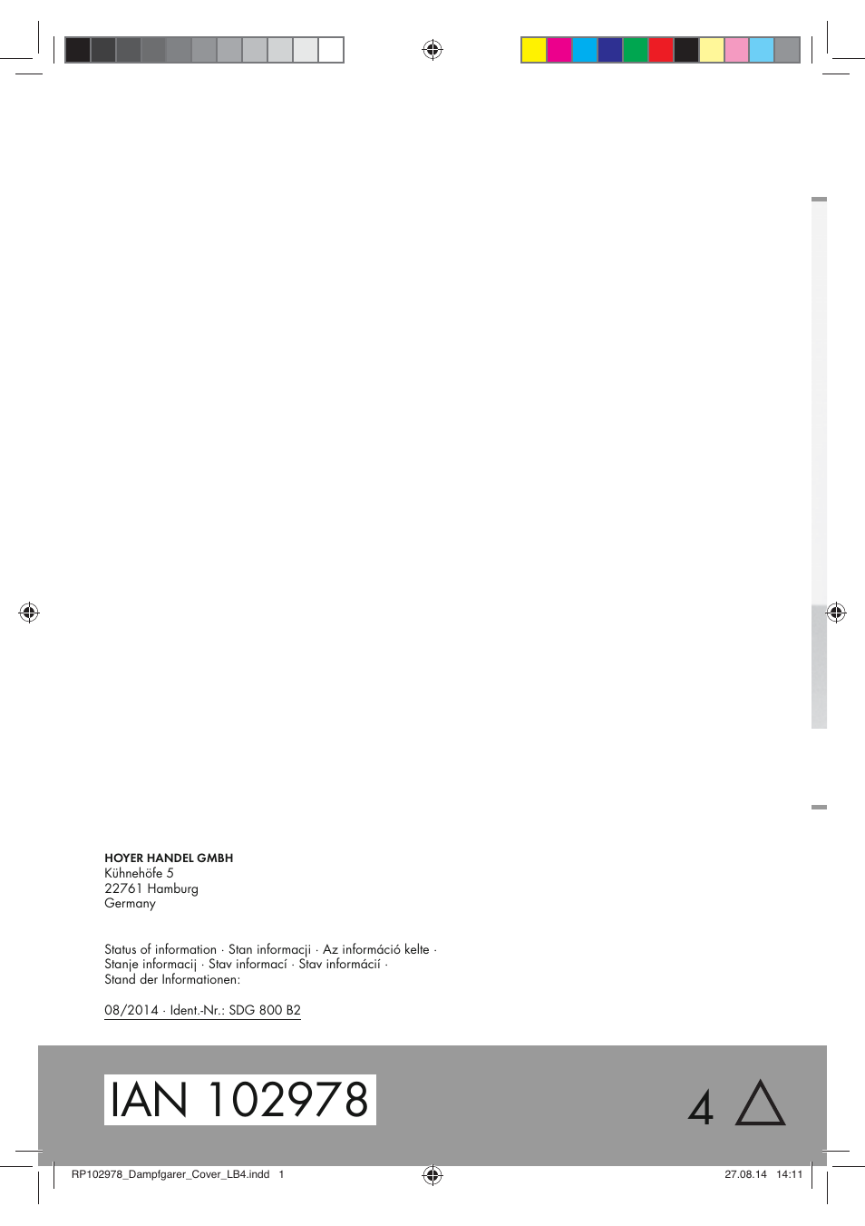 Silvercrest SDG 800 B2 User Manual | Page 130 / 130