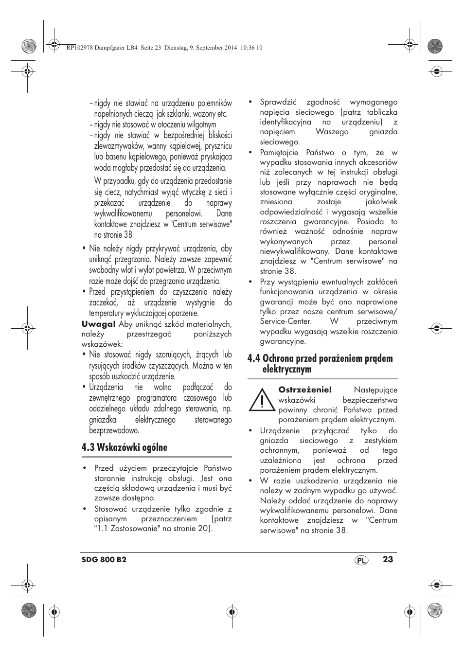 Silvercrest SDG 800 B2 User Manual | Page 25 / 130