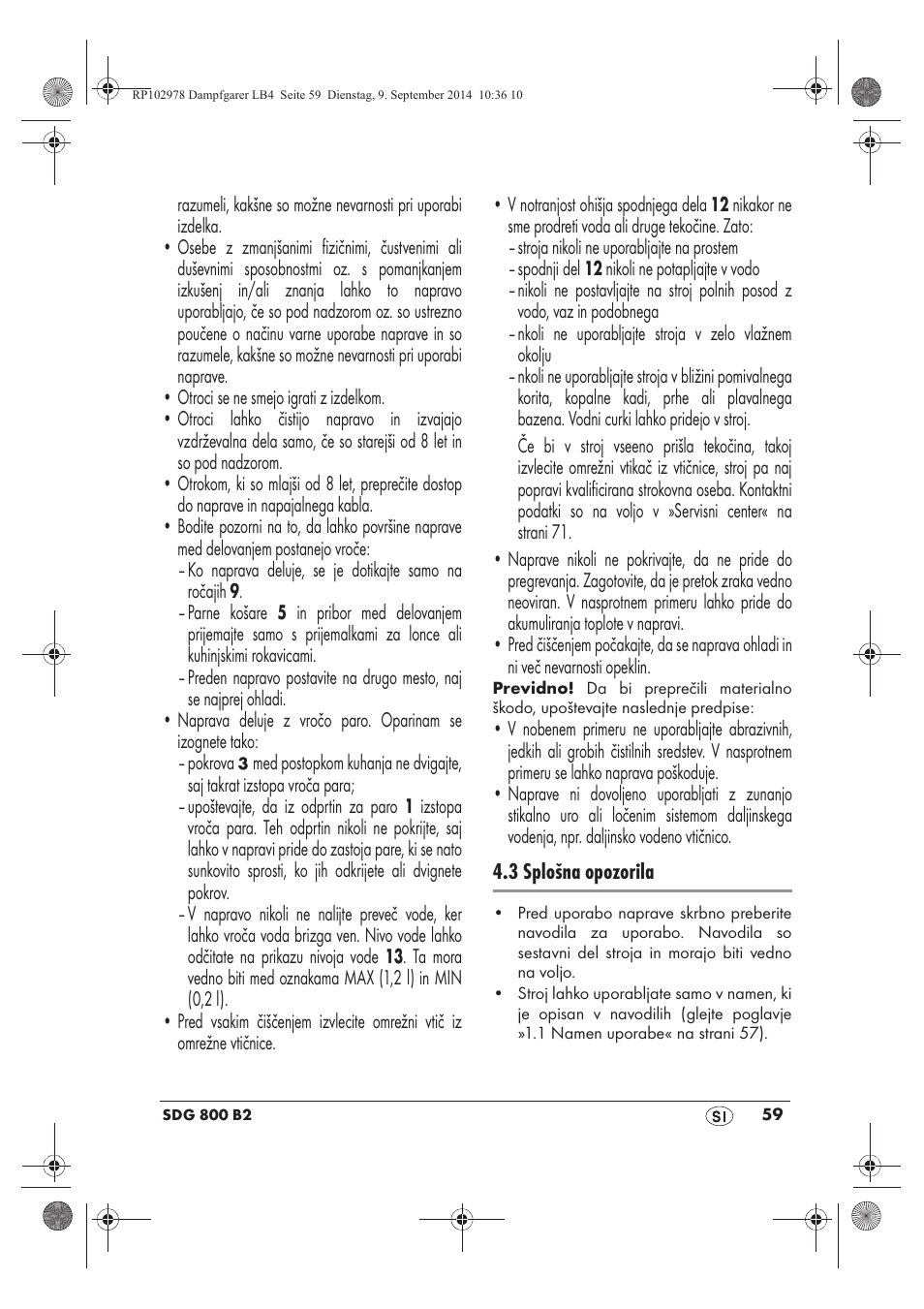 Silvercrest SDG 800 B2 User Manual | Page 61 / 130