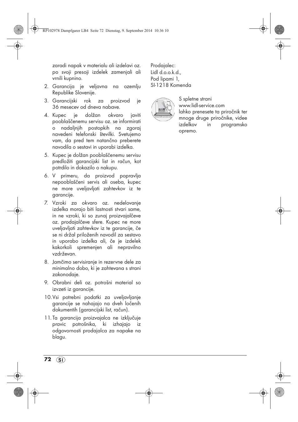 Silvercrest SDG 800 B2 User Manual | Page 74 / 130