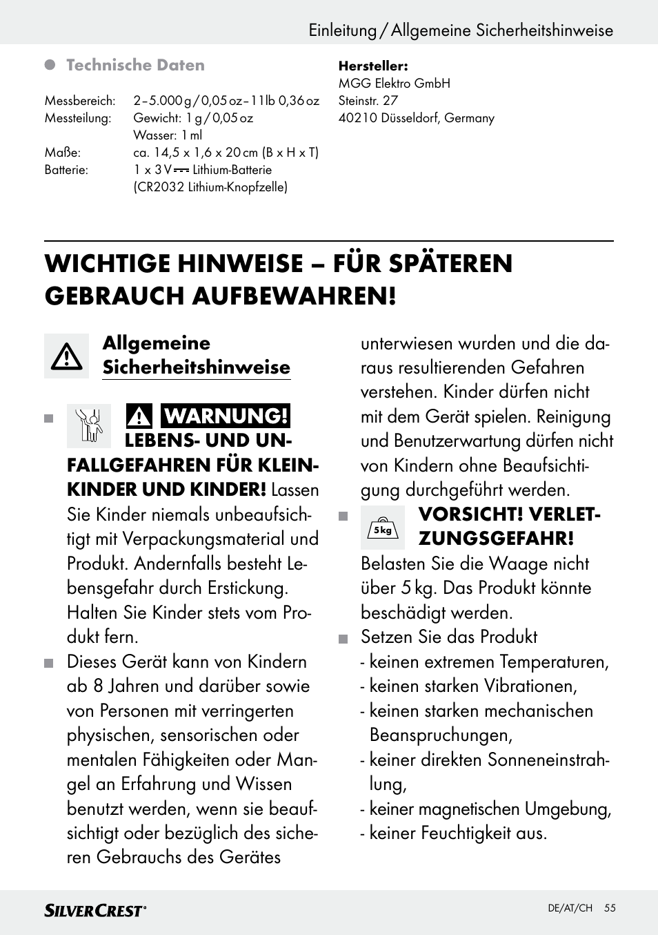 Silvercrest SKWD B1 User Manual | Page 55 / 61