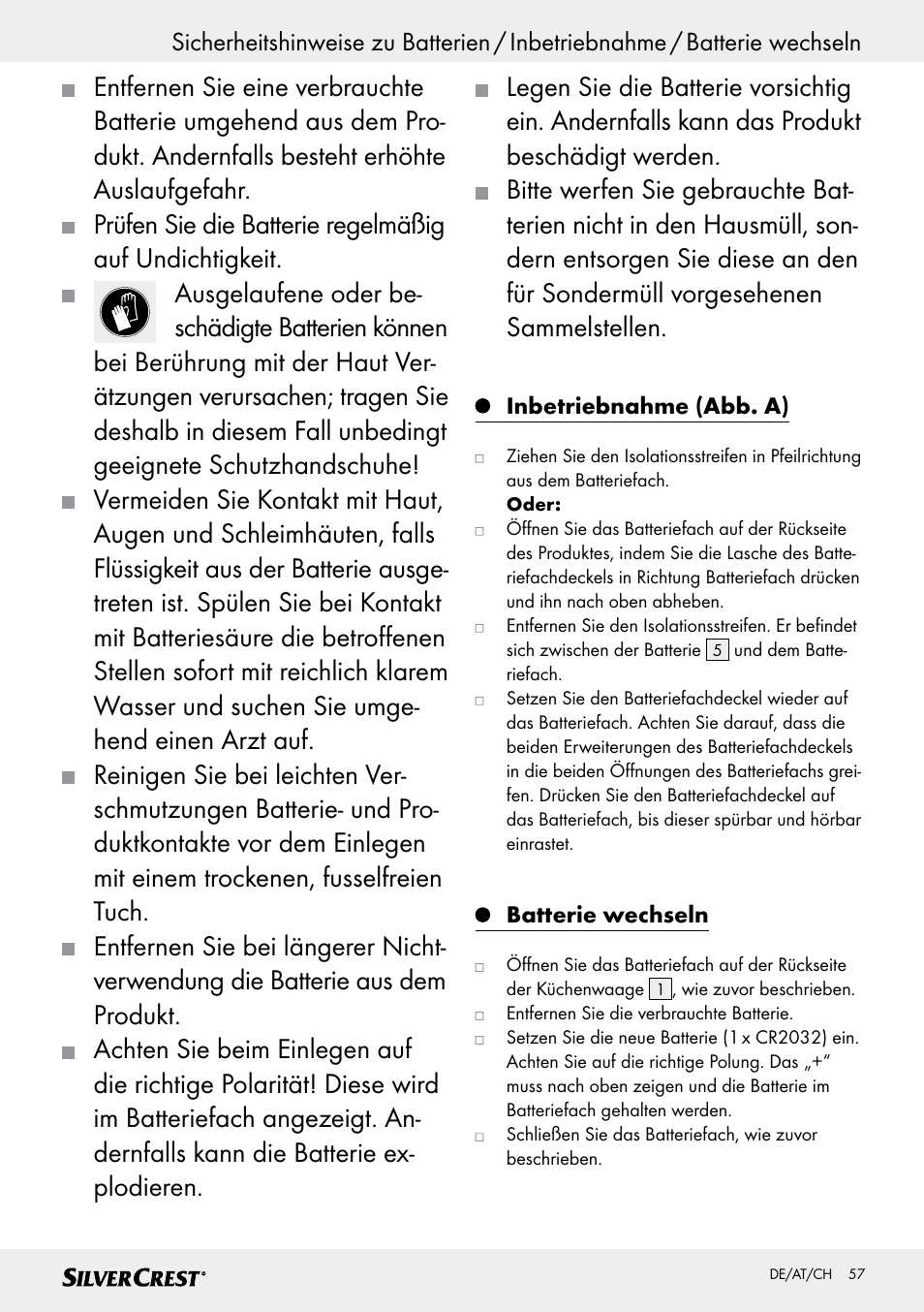 Silvercrest SKWD B1 User Manual | Page 57 / 61