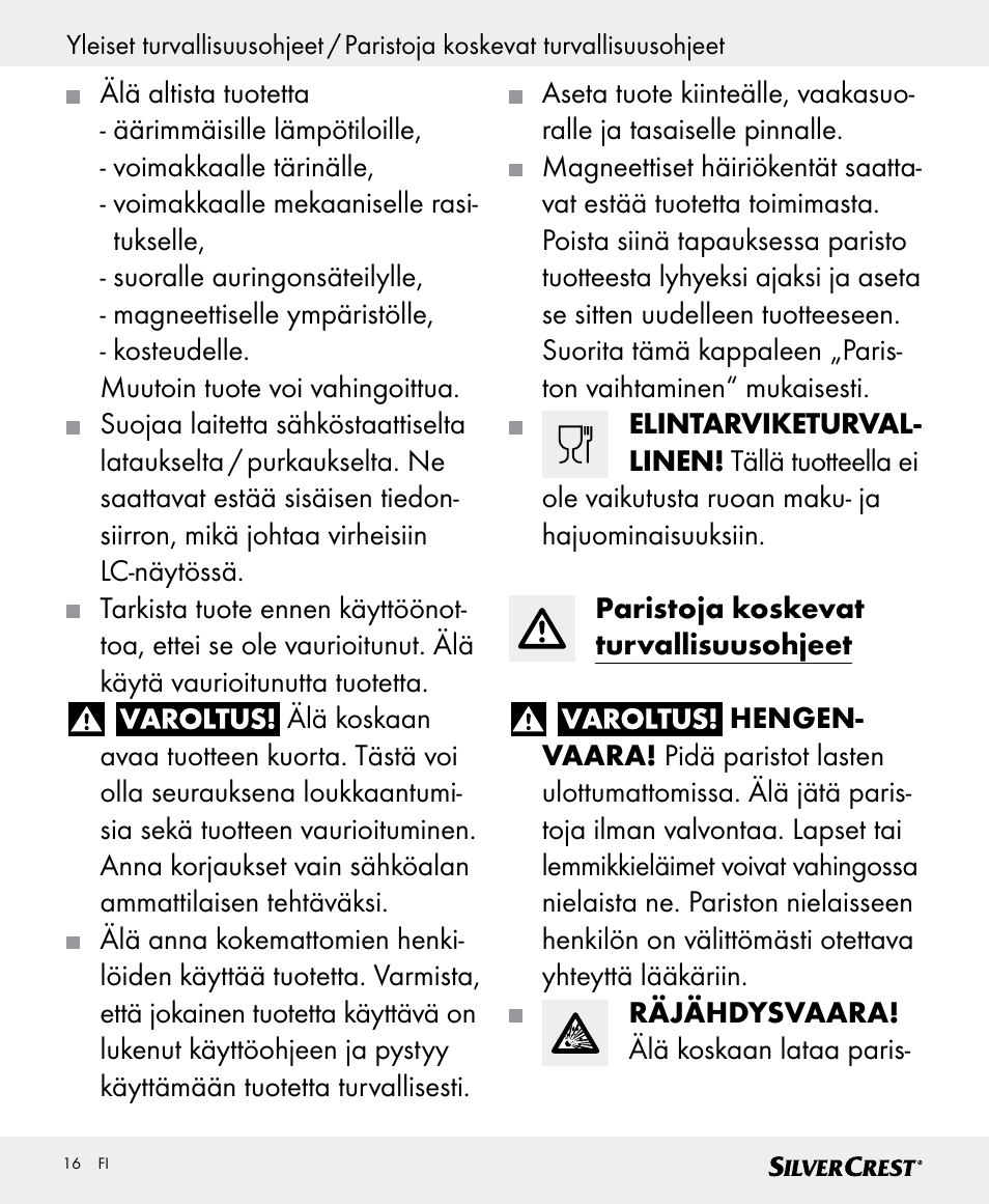 Silvercrest SKWD B1 User Manual | Page 16 / 66