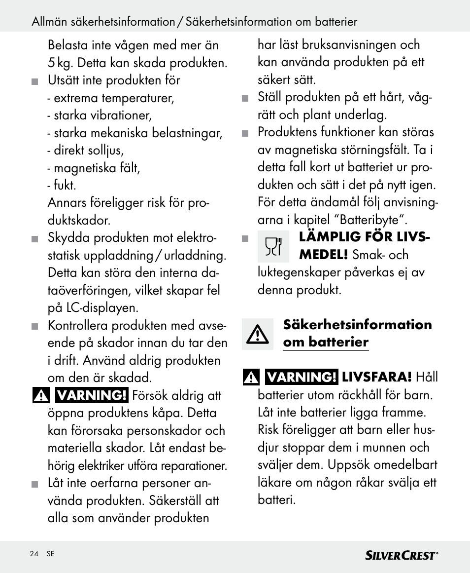 Silvercrest SKWD B1 User Manual | Page 24 / 66