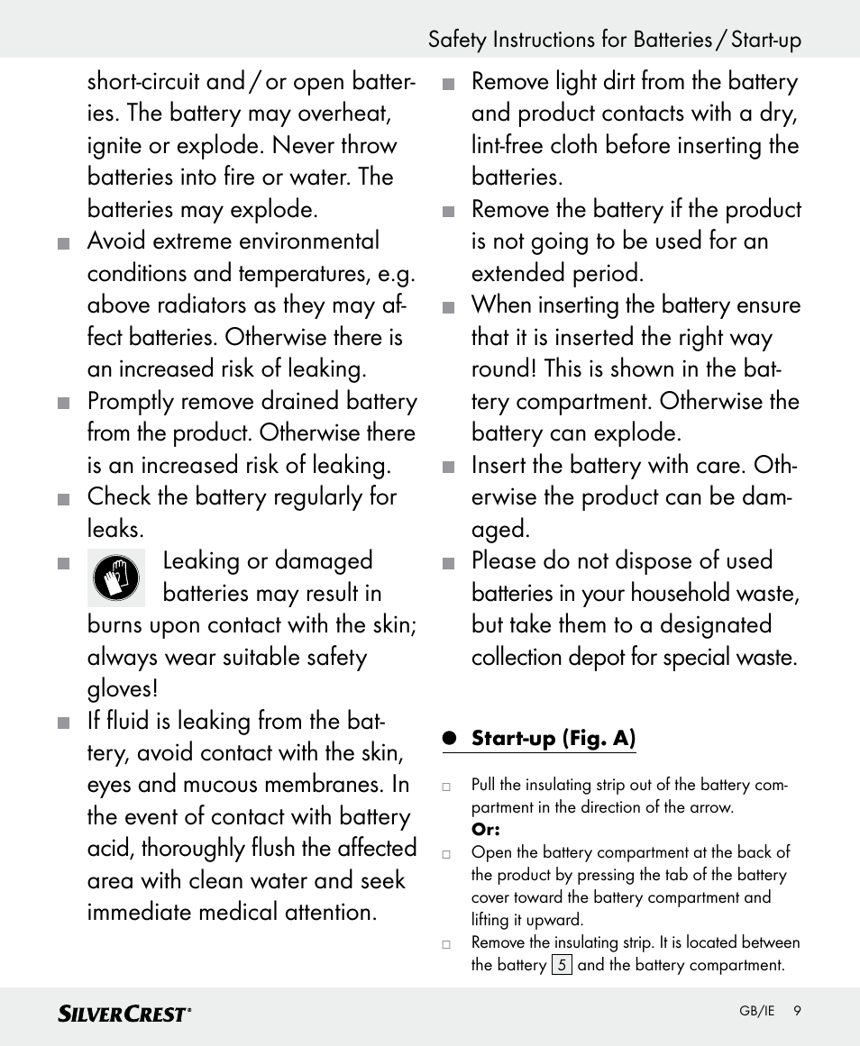 Silvercrest SKWD B1 User Manual | Page 9 / 66