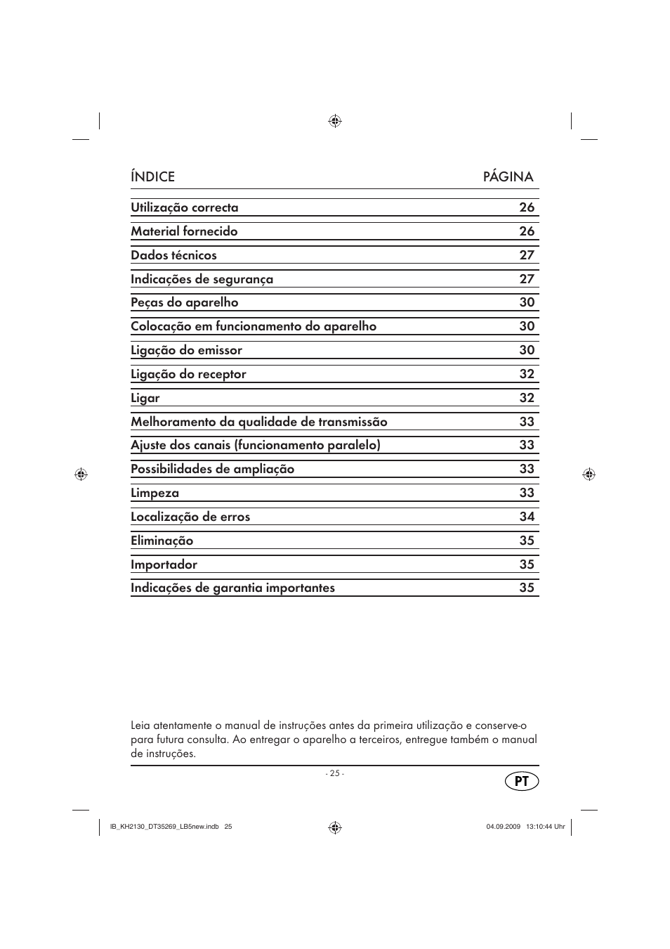 Índice página | Silvercrest KH 2130 User Manual | Page 27 / 61