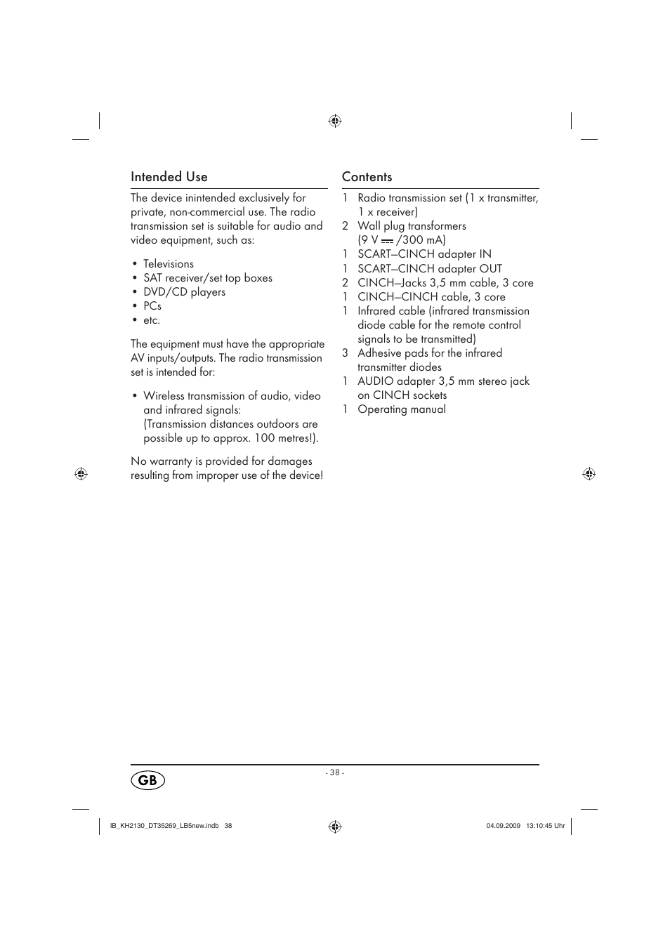Silvercrest KH 2130 User Manual | Page 40 / 61