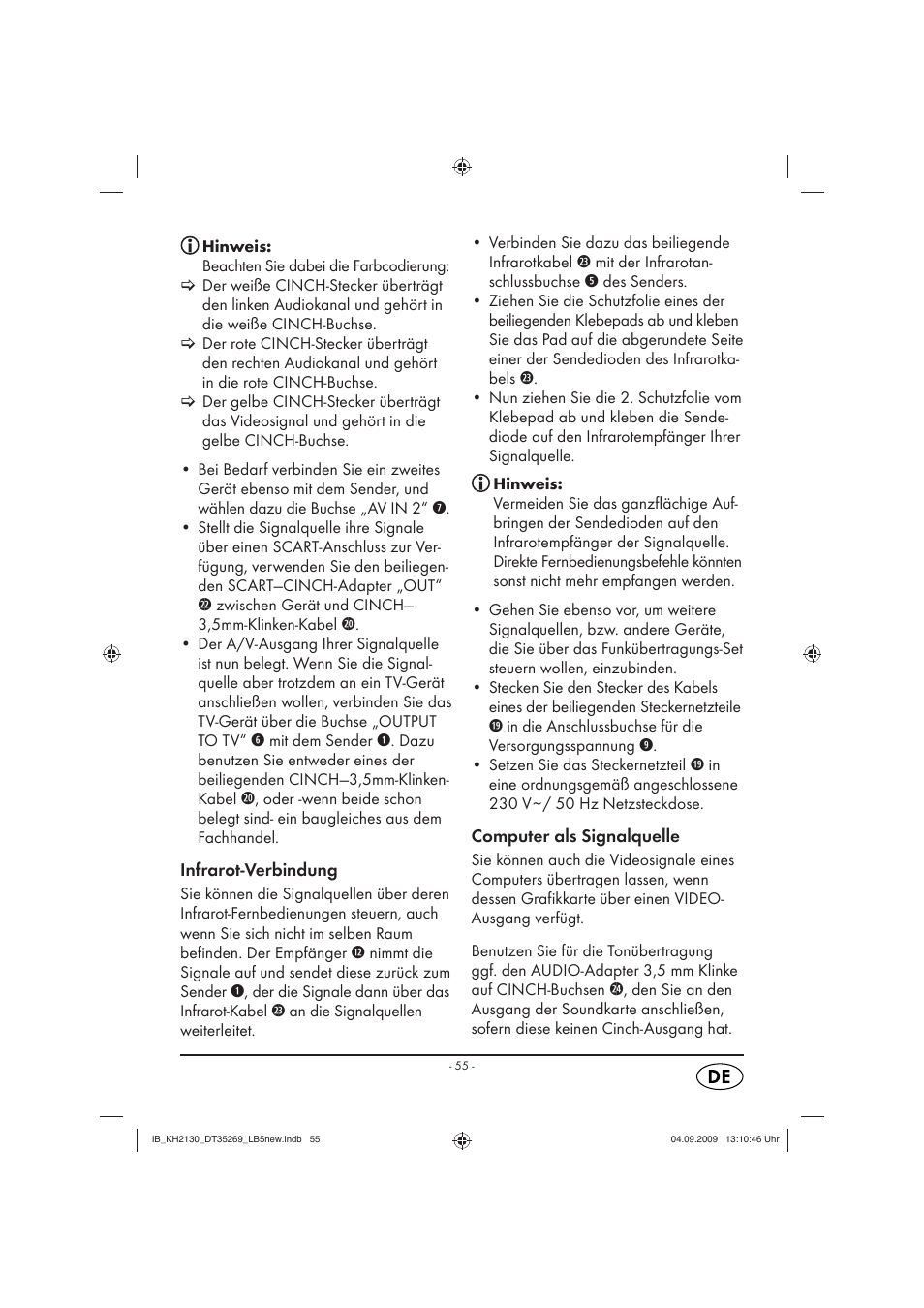 Silvercrest KH 2130 User Manual | Page 57 / 61