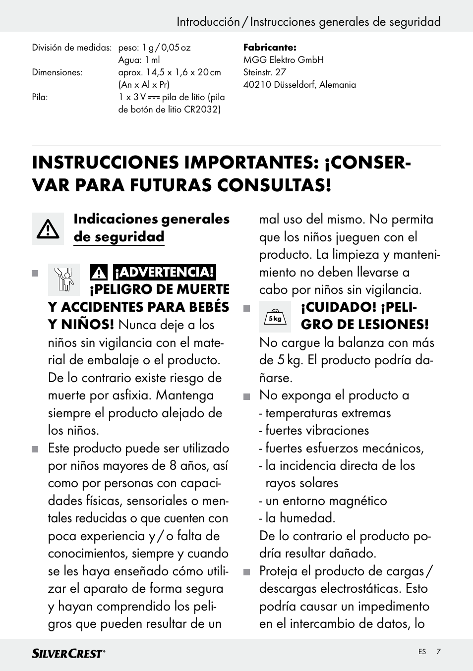 Silvercrest SKWD B1 User Manual | Page 7 / 45