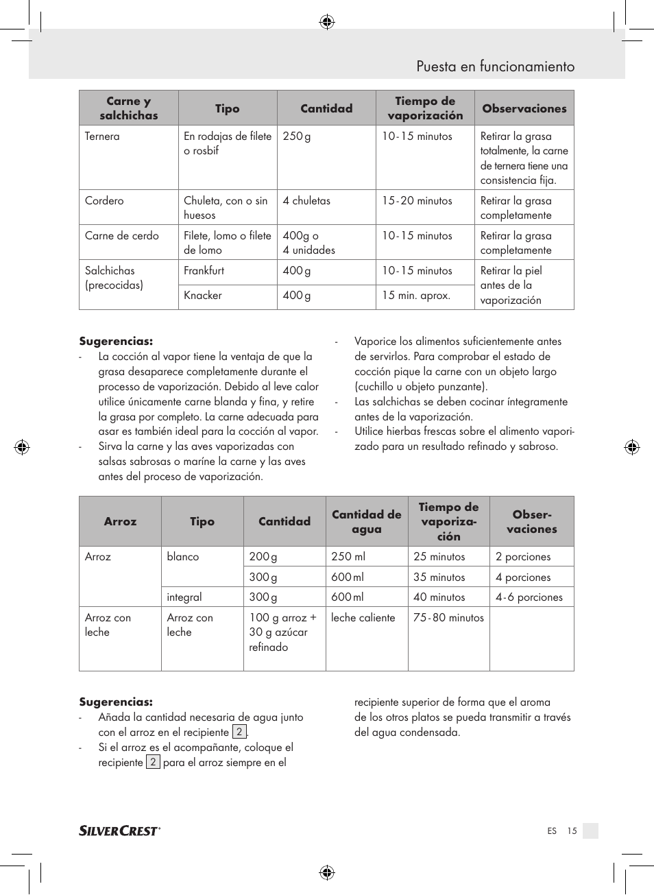 Puesta en funcionamiento | Silvercrest SDG 800 A1 User Manual | Page 13 / 72