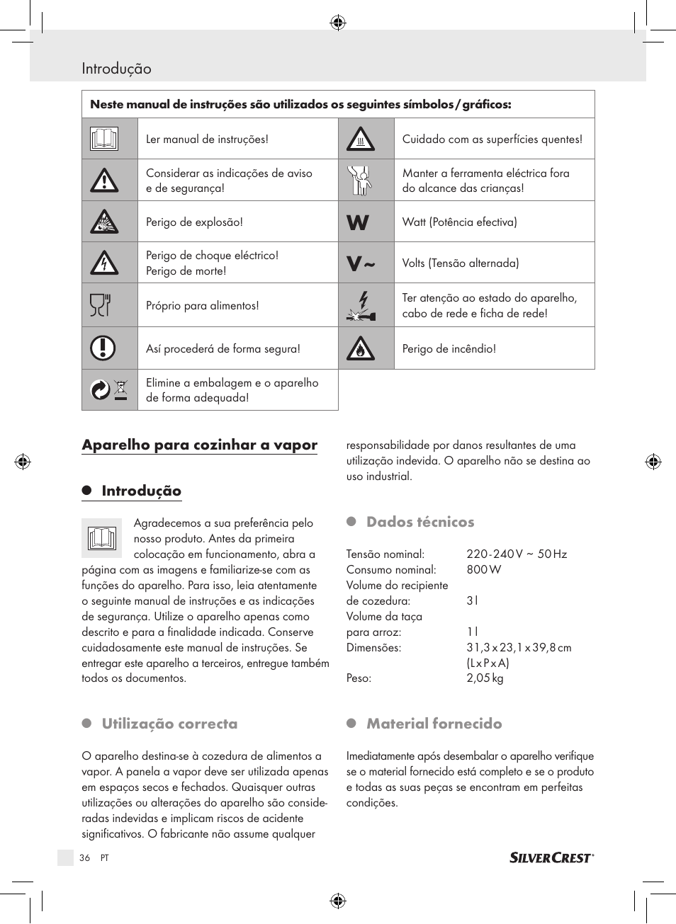 Introdução | Silvercrest SDG 800 A1 User Manual | Page 34 / 72