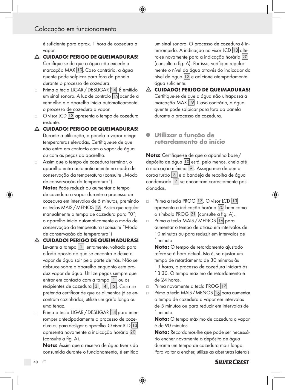 Colocação em funcionamento, Utilizar a função de retardamento do início | Silvercrest SDG 800 A1 User Manual | Page 38 / 72