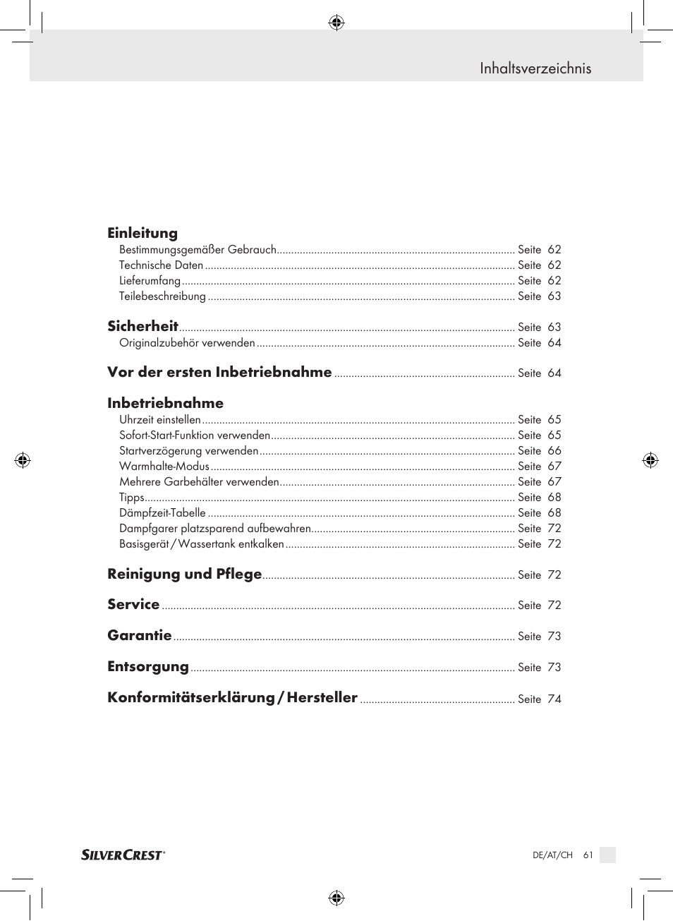 Silvercrest SDG 800 A1 User Manual | Page 59 / 72