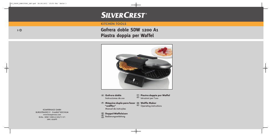 Silvercrest SDW 1200 A1 User Manual | 42 pages