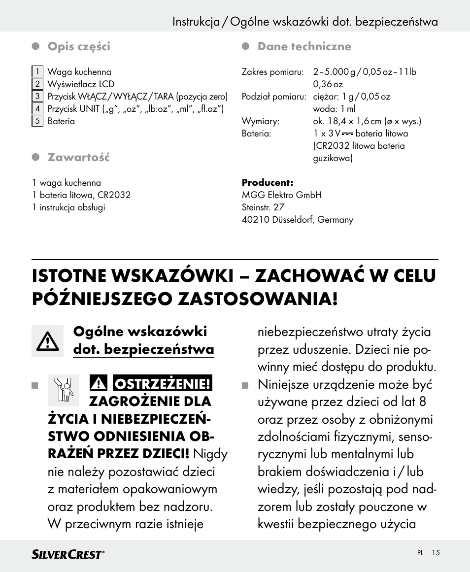 Silvercrest SKWD B1 User Manual | Page 15 / 56