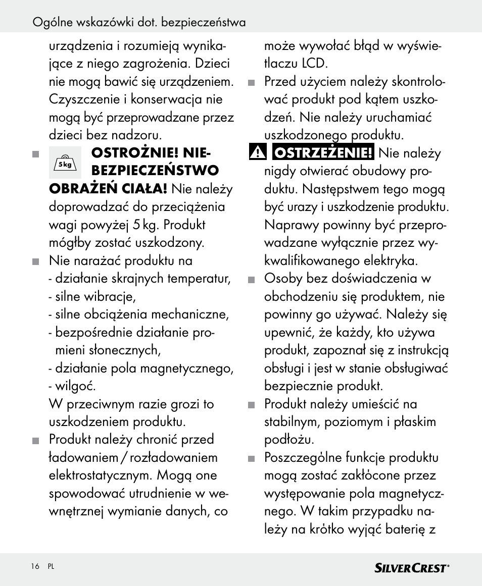 Silvercrest SKWD B1 User Manual | Page 16 / 56