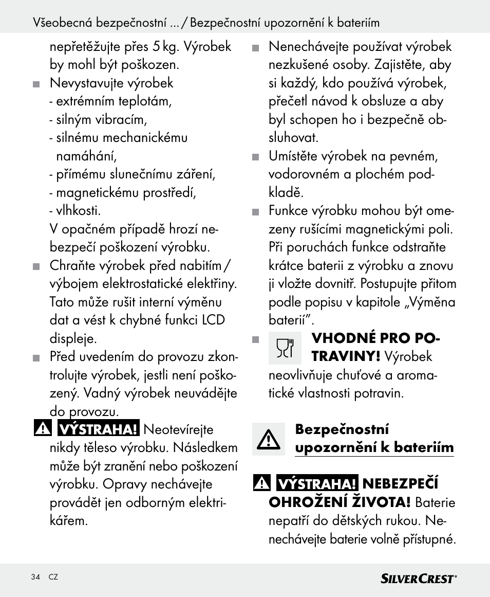 Silvercrest SKWD B1 User Manual | Page 34 / 56
