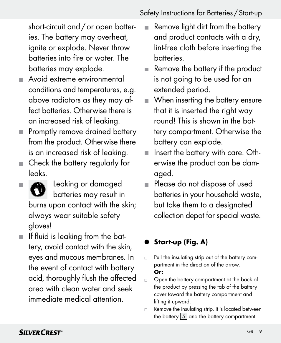 Silvercrest SKWD B1 User Manual | Page 9 / 56