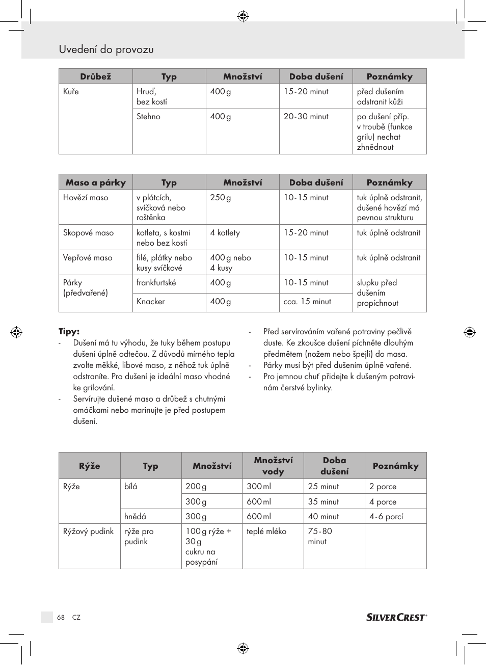 Uvedení do provozu | Silvercrest SDG 800 A1 User Manual | Page 66 / 83