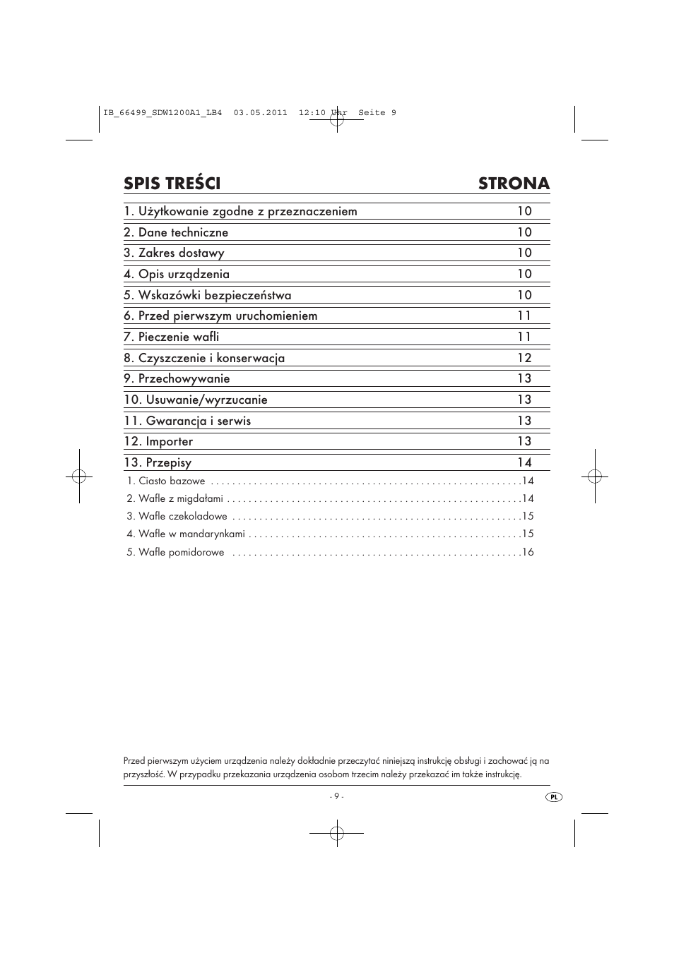 Silvercrest SDW 1200 A1 User Manual | Page 11 / 58