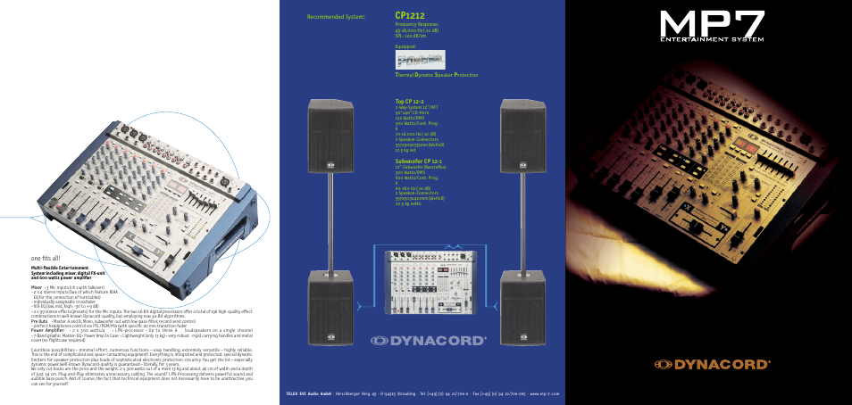 Dynacord MP7 User Manual | 4 pages