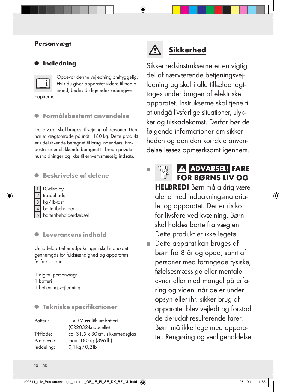 Silvercrest 102611-14-01/102611-14-02 User Manual | Page 20 / 40