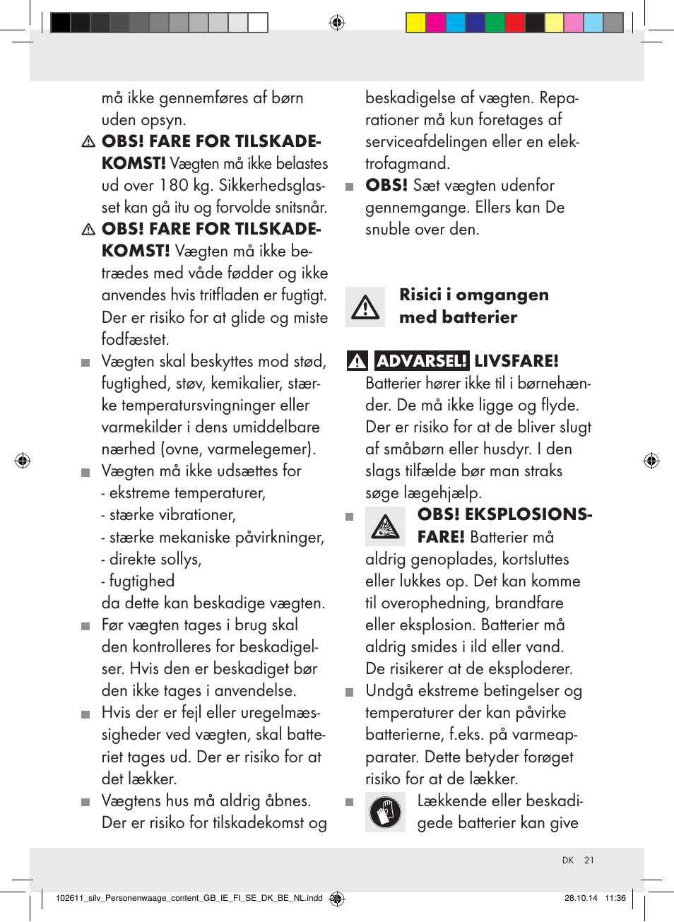Silvercrest 102611-14-01/102611-14-02 User Manual | Page 21 / 40