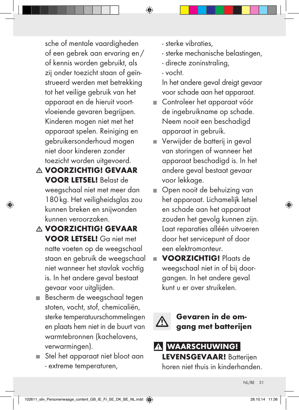 Silvercrest 102611-14-01/102611-14-02 User Manual | Page 31 / 40