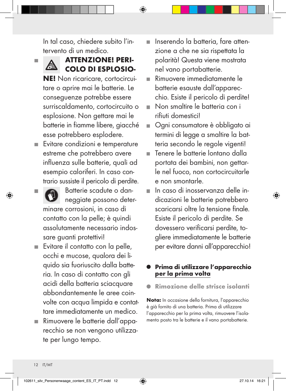 Silvercrest 102611-14-01/102611-14-02 User Manual | Page 12 / 30